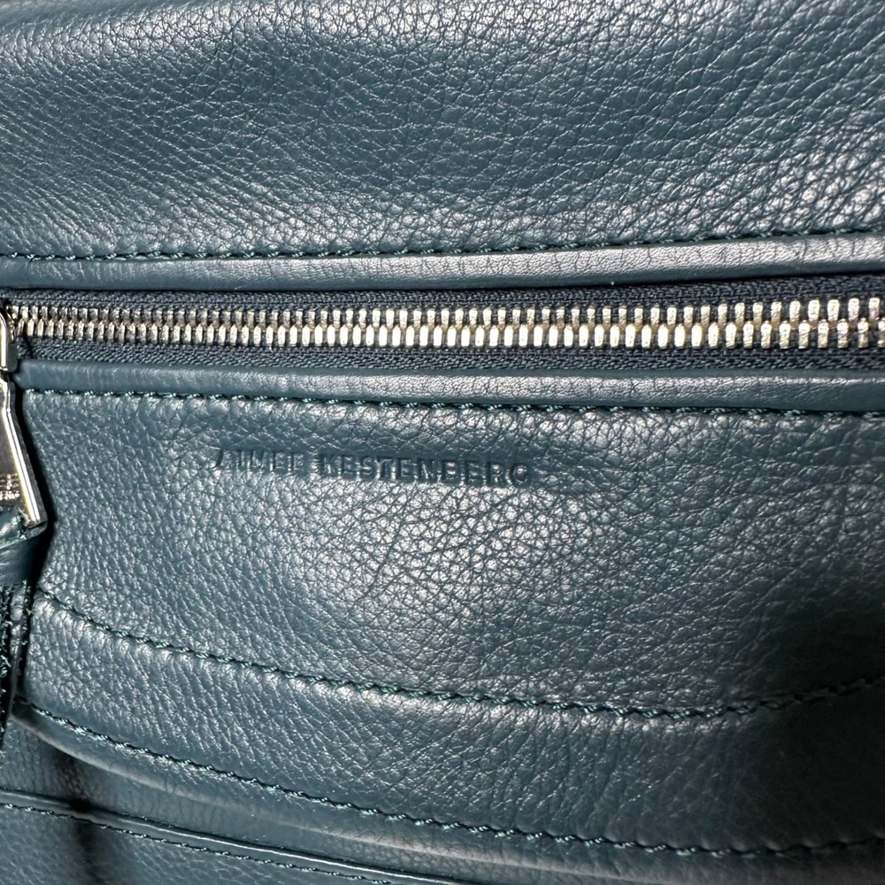 Aimee Kestenberg Bandit Crossbody Bag Women Teal Blue Pebbled Leather Zip - Picture 2 of 9